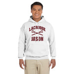 Lacrosse Hoodie - White - Large (Personalized)