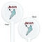 Lacrosse White Plastic 5.5" Stir Stick - Double Sided - Round - Front & Back