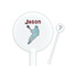 Lacrosse White Plastic 5.5" Stir Stick - Round - Closeup