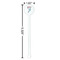 Lacrosse White Plastic 5.5" Stir Stick - Round - Dimensions