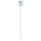 Lacrosse White Plastic Stir Stick - Double Sided - Square - Single Stick