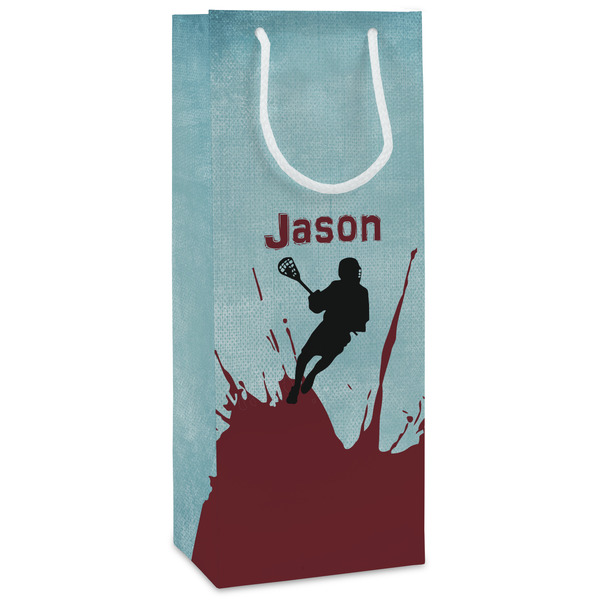 Custom Lacrosse Wine Gift Bags - Matte (Personalized)