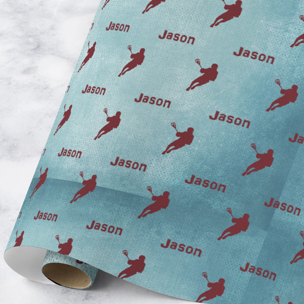 Custom Lacrosse Wrapping Paper Roll - Large - Matte (Personalized)