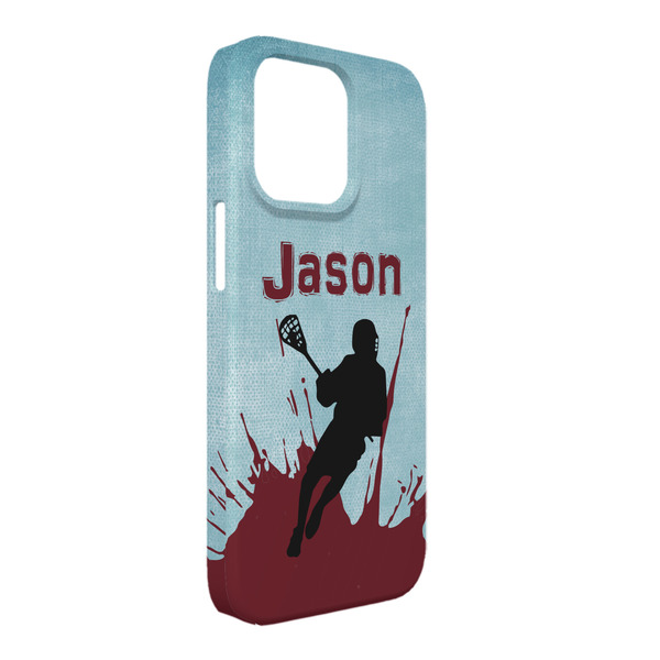 Custom Lacrosse iPhone Case - Plastic - iPhone 13 Pro Max (Personalized)