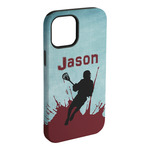 Lacrosse iPhone Case - Rubber Lined - iPhone 15 Plus (Personalized)