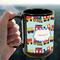 Trains 15oz. Black Mug - LIFESTYLE