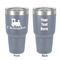 Trains 30 oz Stainless Steel Ringneck Tumbler - Grey - Double Sided - Front & Back