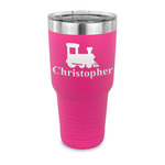 Trains 30 oz Stainless Steel Tumbler - Pink - Single Sided (Personalized)