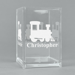 Trains Acrylic Pen Holder (Personalized)