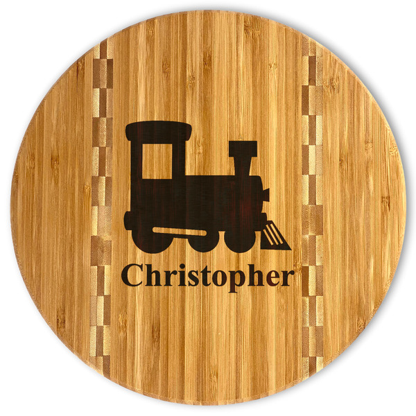 Custom Trains Bamboo Cutting Board (Personalized)