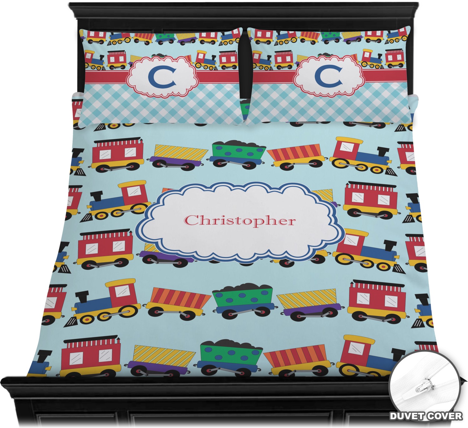 Trains Duvet Cover Set (Personalized) YouCustomizeIt