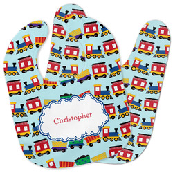 Trains Baby Bib w/ Name or Text