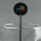 Trains Black Plastic 5.5" Stir Stick - Round - Main