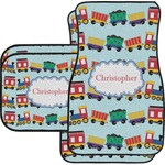 Trains Car Floor Mats Set - 2 Front & 2 Back (Personalized)