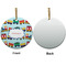 Trains Ceramic Flat Ornament - Circle Front & Back (APPROVAL)