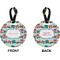 Trains Circle Luggage Tag (Front + Back)