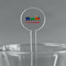 Trains Clear Plastic 7" Stir Stick - Round - Main