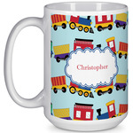 Trains 15 Oz Coffee Mug - White (Personalized)