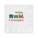 Trains Coined Cocktail Napkins (Personalized)