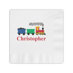 Trains Coined Cocktail Napkins (Personalized)