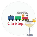 Trains Printed Drink Topper - 3.5" (Personalized)