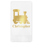 Trains Guest Napkins - Foil Stamped (Personalized)