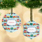 Trains Frosted Glass Ornament - MAIN PARENT