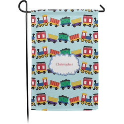 Trains Small Garden Flag - Single Sided w/ Name or Text