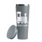 Trains Grey RTIC Everyday Tumbler - 28 oz. - Lid Off