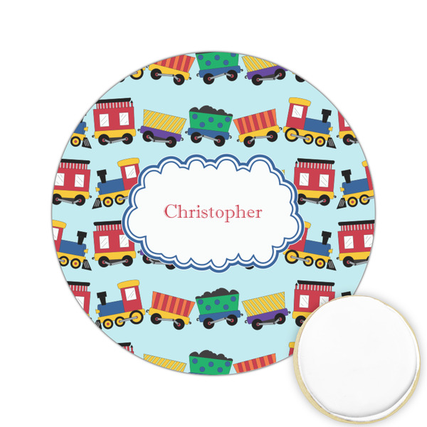 Custom Trains Printed Cookie Topper - 2.15" (Personalized)