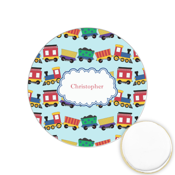 Custom Trains Printed Cookie Topper - 1.25" (Personalized)