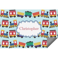 Trains Indoor / Outdoor Rug - 8'x10' (Personalized)