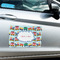 Trains Large Rectangle Car Magnets- In Context