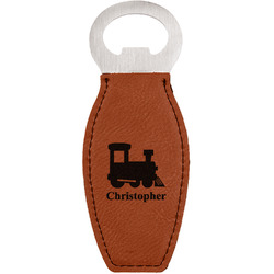 Trains Leatherette Bottle Opener (Personalized)