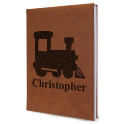 Trains Leather Sketchbook - Large - Single Sided (Personalized)