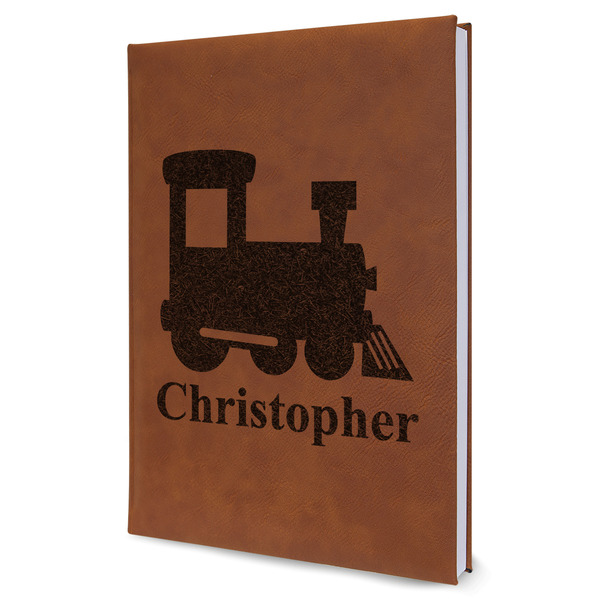 Custom Trains Leather Sketchbook - Large - Single Sided (Personalized)