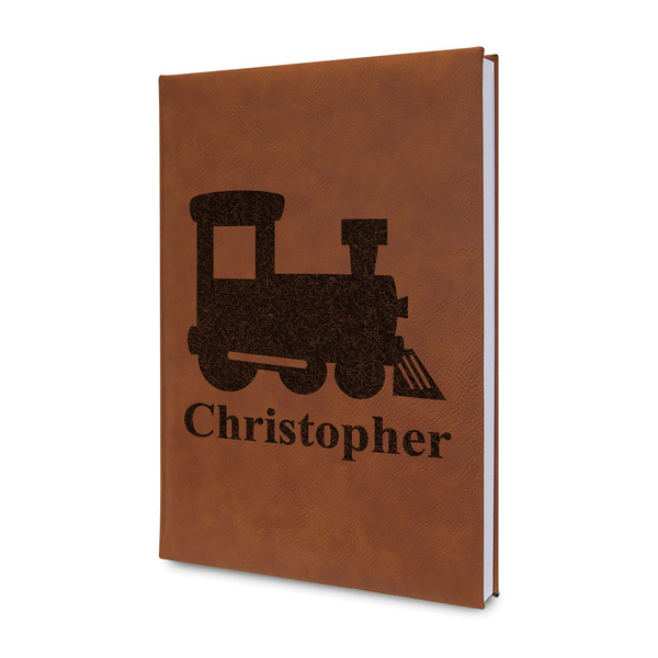 Custom Trains Leather Sketchbook - Small - Double Sided (Personalized)