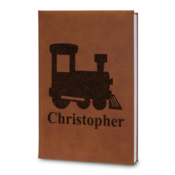 Custom Trains Leatherette Journal - Large - Double Sided (Personalized)