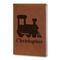 Trains Leatherette Journals - Large - Double Sided - Angled View