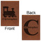 Trains Leatherette Journals - Large - Double Sided - Front & Back View