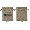 Trains Medium Burlap Gift Bag - Front Approval