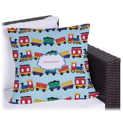 Trains Outdoor Pillow - 18" (Personalized)