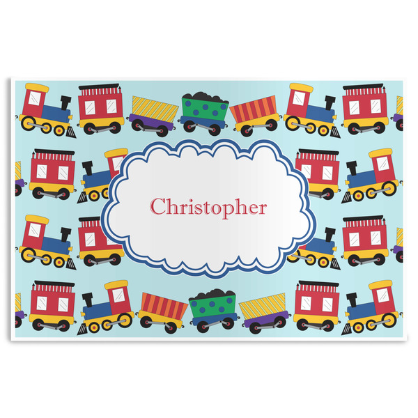 Custom Trains Disposable Paper Placemats (Personalized)