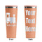 Trains Peach RTIC Everyday Tumbler - 28 oz. - Front and Back