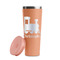 Trains Peach RTIC Everyday Tumbler - 28 oz. - Lid Off