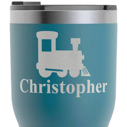 Trains RTIC Tumbler - Dark Teal - Laser Engraved - Double-Sided (Personalized)