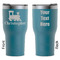 Trains RTIC Tumbler - Dark Teal - Double Sided - Front & Back