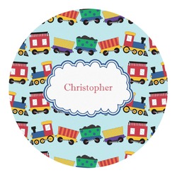 Trains Round Decal - XLarge (Personalized)