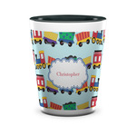 Trains Ceramic Shot Glass - 1.5 oz - Two Tone - Single (Personalized)