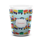 Trains Ceramic Shot Glass - 1.5 oz - White - Set of 4 (Personalized)